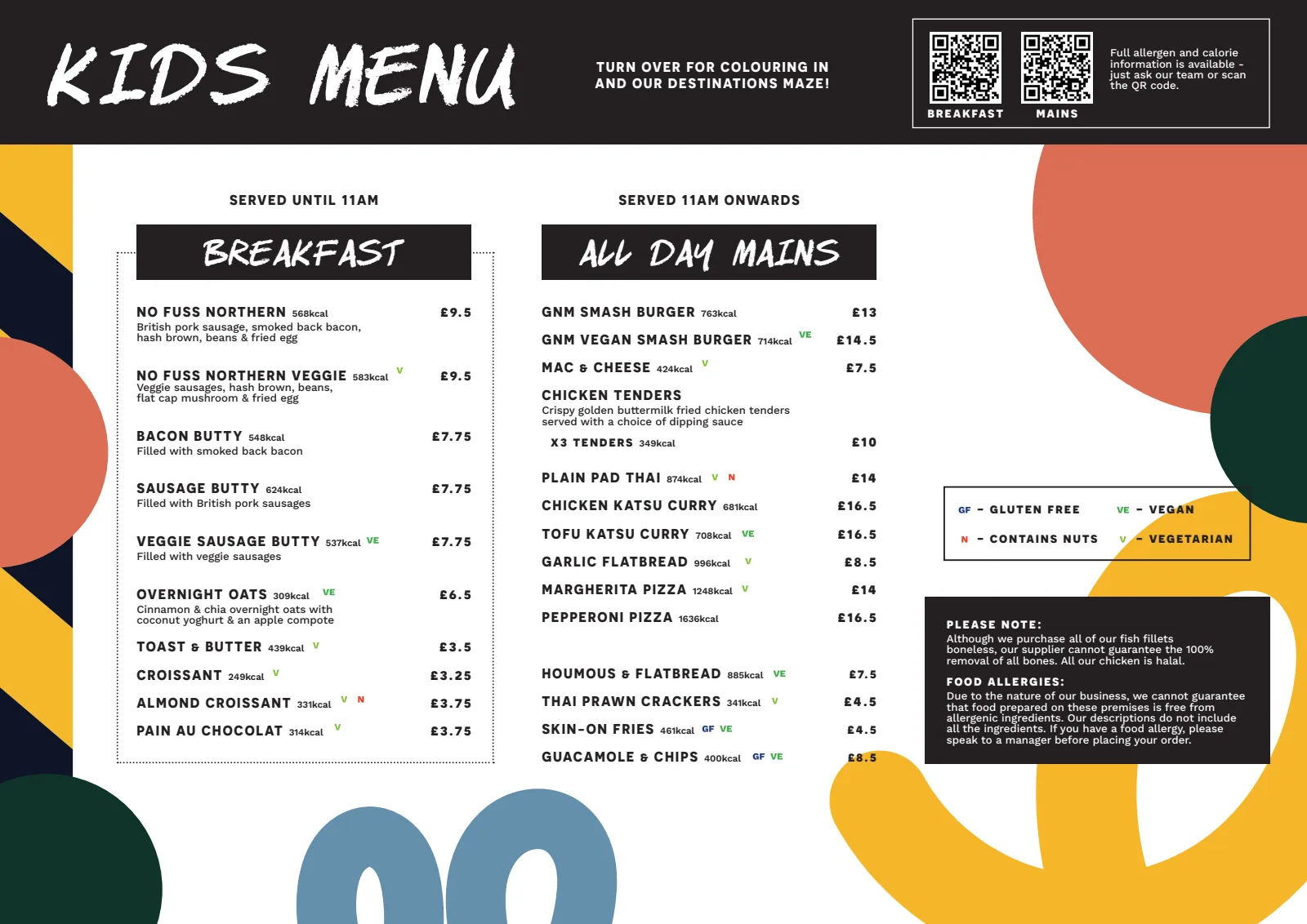 Kids Menu — page 1 of 2